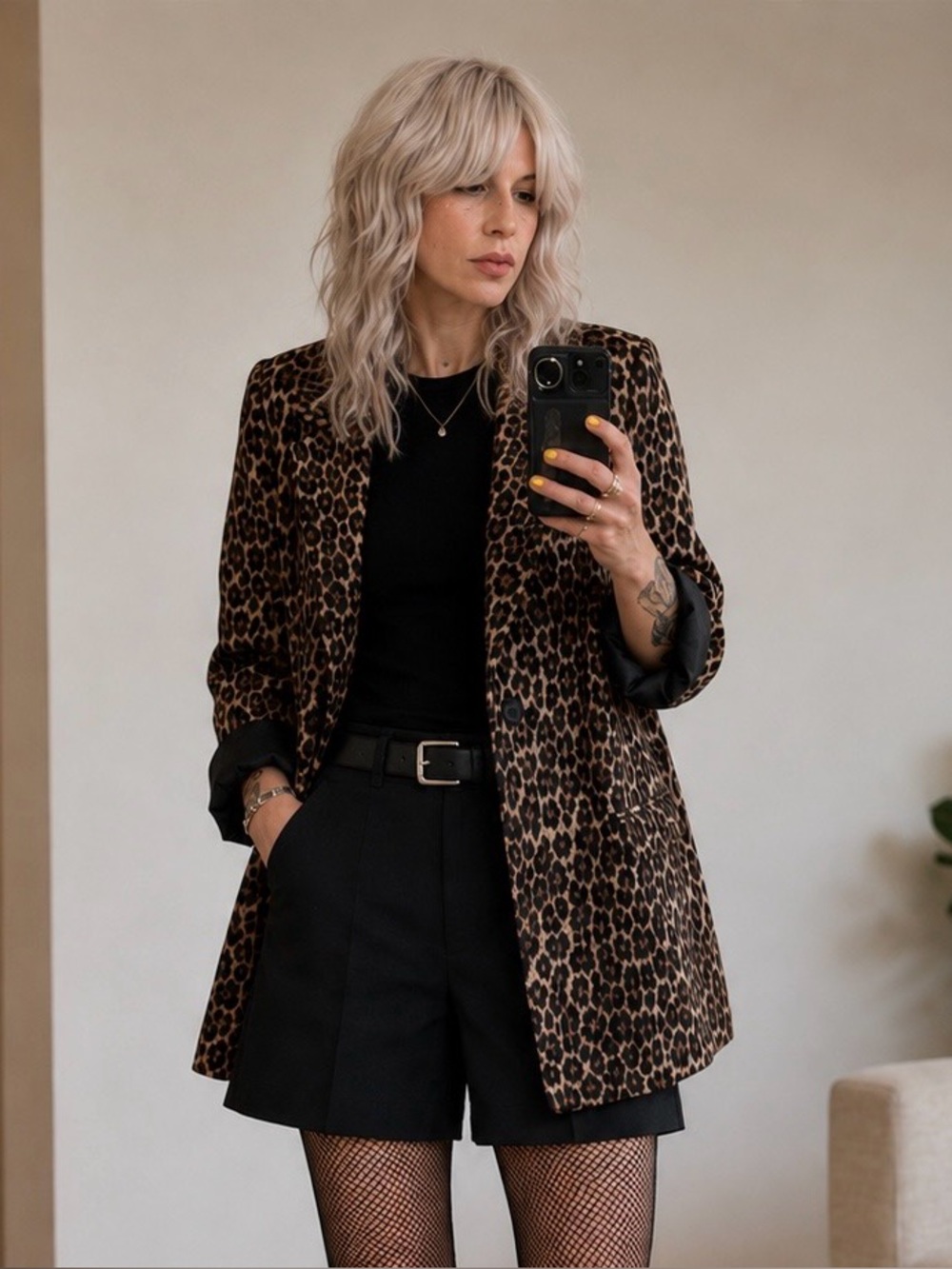 Zara Leopard Print Longline Coat Oversized Animal Print L